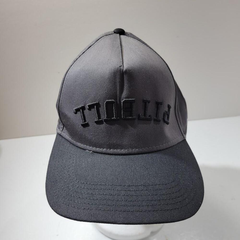 Pitbull Hat Cap Snap Back Gray Black Embroidered Otto One Size Rap Dog Mens